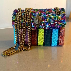 Kurt Geiger Multicolor Rainbow Sequin shoulder crossbody bag